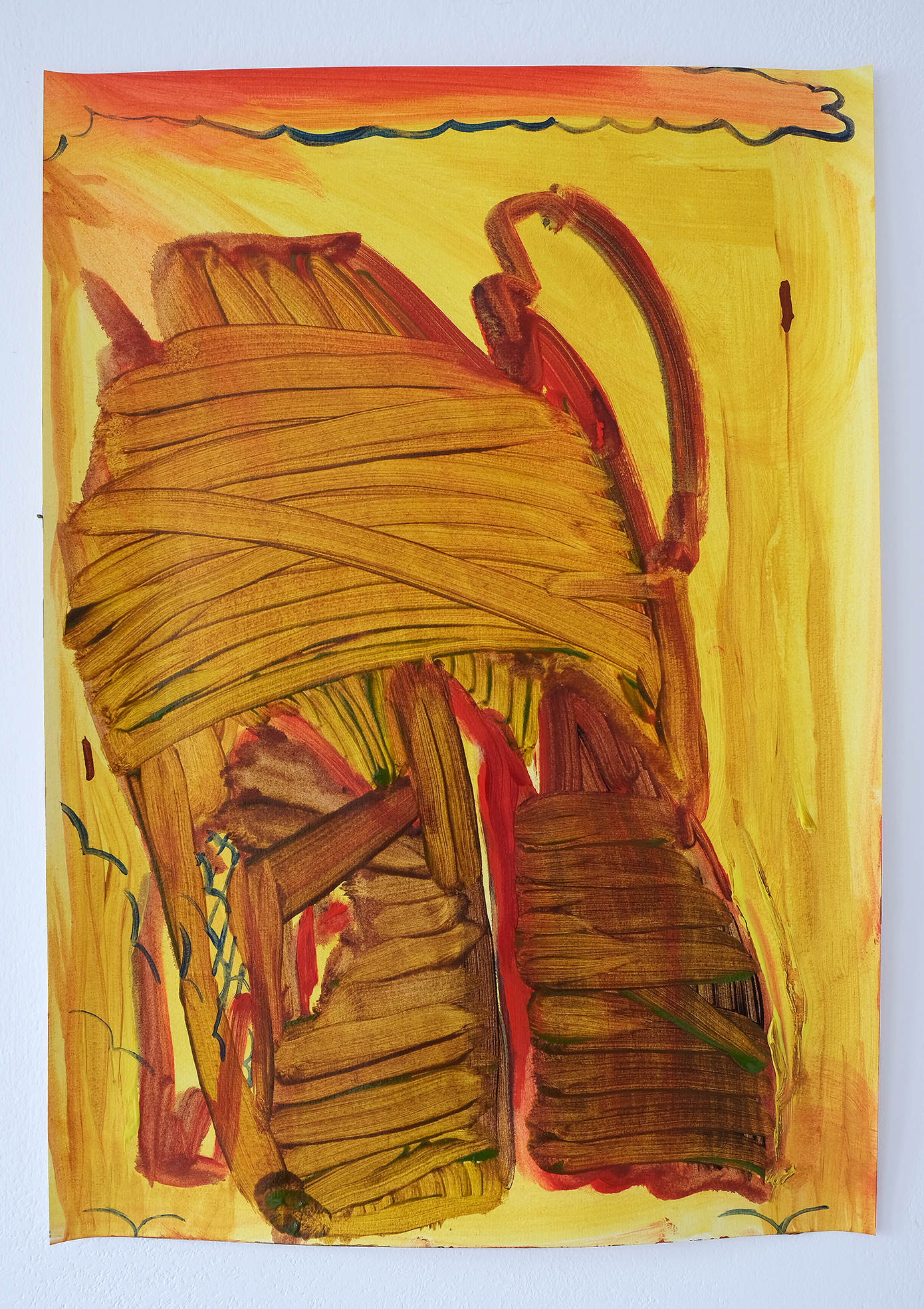 4) Zonder titel, 2022, acrylverf op papier, 42 x 30 cm klein